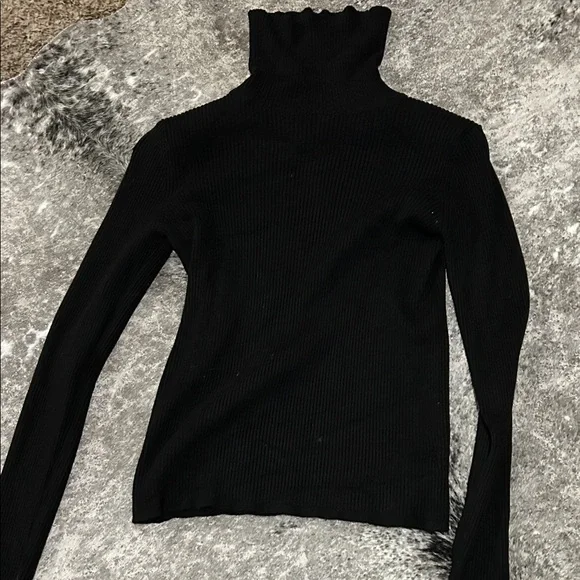 Time and Tru Black Cowl Neck Sweater - Picture 2 of 4